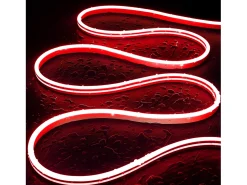 Ledkia Iluminación Exterior-Tira LED Neón 24V 8W/m FreeCut IP65 NFLEX6 a Medida Rojo 3 m Blanco