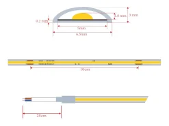 Online Ledkia Tira LED Regulable 220V COB Autorectificada 480 LED/m BOBINA 20m 12W/m 900lm/m Superestrecha Ancho 6.5mm Corte 10cm IP65 4000K Neutro Blanco