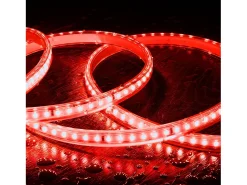 Ledkia Tira LED Regulable 220V SMD 120 LED/m Color 8.5W/m Ancho 12mm Corte 20cm IP65 a Medida Rojo 10 m Blanco Sale