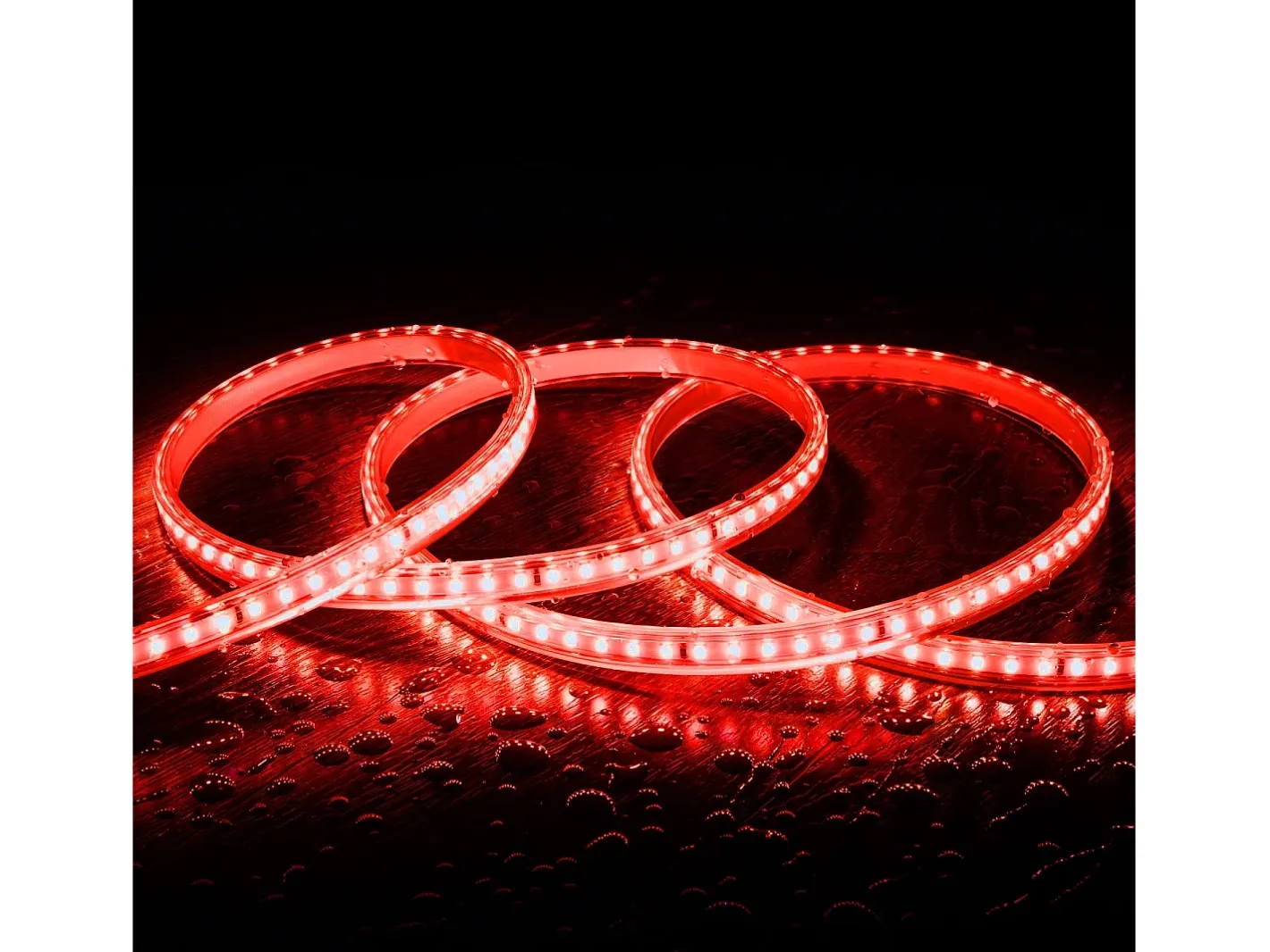 Ledkia Tira LED Regulable 220V SMD 120 LED/m Color 8.5W/m Ancho 12mm Corte 20cm IP65 a Medida Rojo 5 m Blanco Online