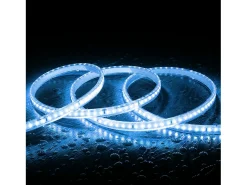 Ledkia Tira LED Regulable 220V SMD 120 LED/m Color 8.5W/m Ancho 12mm Corte 20cm IP65 a Medida Azul 1 m Blanco Best