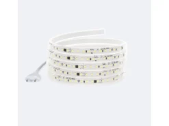 Ledkia Tira LED Regulable 220V SMD Autorectificada 120 LED/m 10W/m 1000lm/m Ancho 12mm Corte 10cm IP65 a Medida 2700K Cálido 10 m Blanco Discount