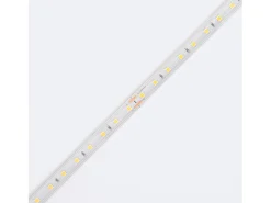 Ledkia Iluminación Exterior-Tira LED Regulable 220V SMD Autorectificada 120 LED/m BOBINA 20m 12W/m 1080lm/m Superestrecha Ancho 6.5mm Corte 10cm IP65 6000K Frío Blanco