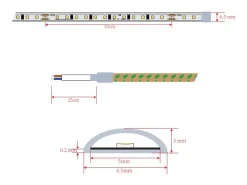 Ledkia Iluminación Exterior-Tira LED Regulable 220V SMD Autorectificada 120 LED/m BOBINA 20m 12W/m 1080lm/m Superestrecha Ancho 6.5mm Corte 10cm IP65 6000K Frío Blanco