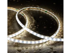 Ledkia Iluminación Exterior-Tira LED Regulable 220V SMD Autorectificada 120 LED/m BOBINA 20m 12W/m 1080lm/m Superestrecha Ancho 6.5mm Corte 10cm IP65 6000K Frío Blanco