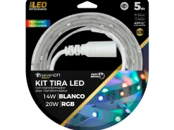 New 7H SEVENON Tira LED WIFI RGB 5m 20W Regulable vía Mando a Distancia/APP 15000H 7hSevenOn Premium Blanco