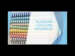 Promo Linge Toalla de playa fouta panal de algodón 100 x 200 cm Violeta Discount