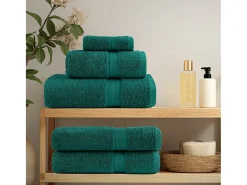 Outlet Toallas de baño 10 uds 100% algodón 100x150 cm 600 gsm ES667791 Verde