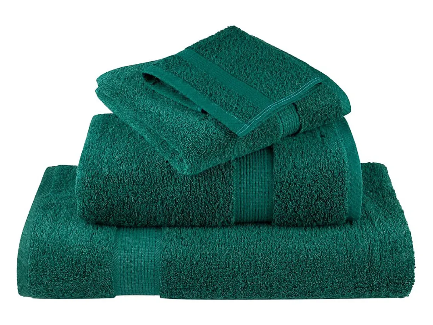 Outlet Toallas de baño 10 uds 100% algodón 100x150 cm 600 gsm ES667791 Verde