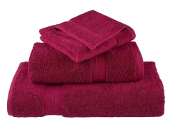 Ropa De Cama|Textil De Baño-Toallas de baño 10 uds 100% algodón burdeos 100x150 cm 600 gsm ES522569 Rojo
