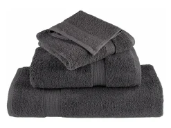 Ropa De Cama|Textil De Baño-Toallas de baño 2 uds 100% algodón antracita 100x150 cm 600 gsm ES839375 Gris antracita