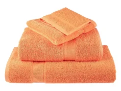 Toallas de baño 4 uds 100% algodón verde 100x150 cm 600 gsm ES766661 Naranja
