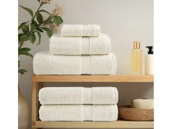 Discount Toallas de baño 4 uds 100% algodón verde 100x150 cm 600 gsm ES488481 Crema