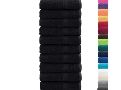 Toallas de baño 10 uds 100% algodón verde 100x150 cm 600 gsm ES604449 Negro