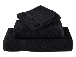 Toallas de baño 10 uds 100% algodón verde 100x150 cm 600 gsm ES604449 Negro