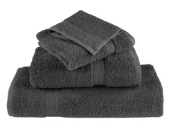 Ropa De Cama|Textil De Baño-Toallas de baño 4 uds 100% algodón antracita 100x150 cm 600 gsm ES649500 Gris antracita