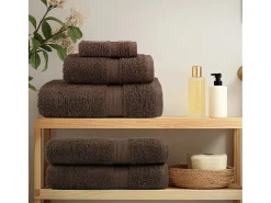 Ropa De Cama|Textil De Baño-Toallas de baño 4 uds 100% algodón marrón 100x150 cm 600 gsm ES937098 Marru00f3n