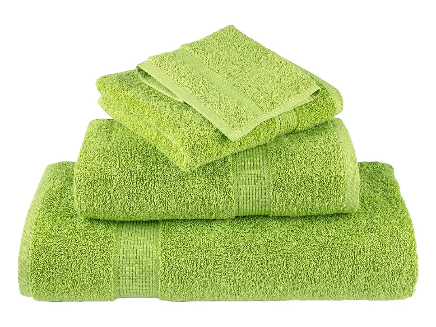 Sale Toallas de baño 10 uds 100% algodón 100x150 cm 600 gsm ES599604 Verde