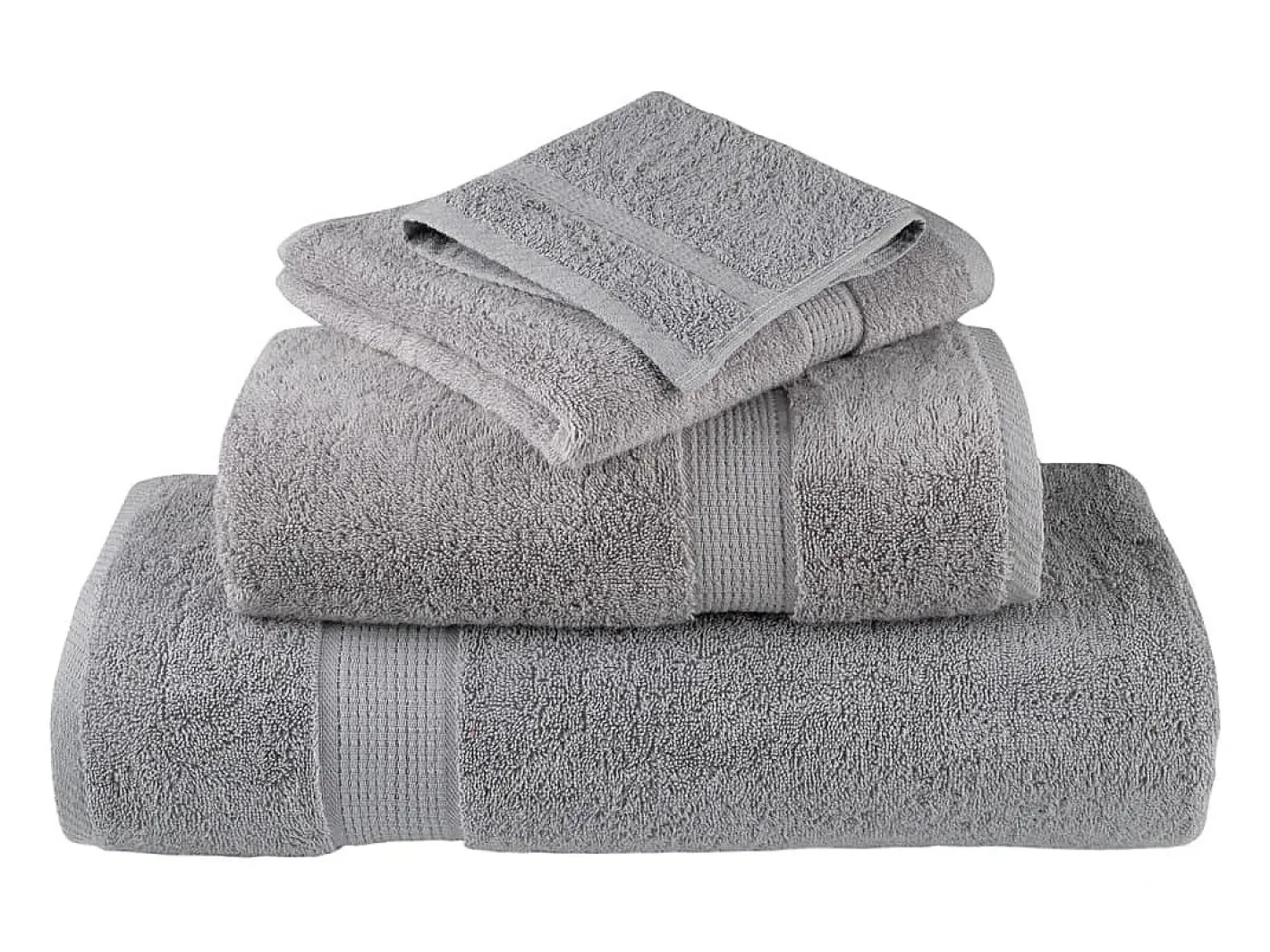 Hot Toallas de baño 2 uds 100% algodón 100x150 cm 600 gsm ES907941 Gris