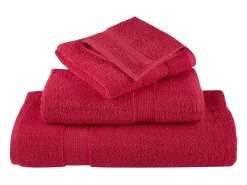 Toallas de baño 10 uds 100% algodón verde 100x150 cm 600 gsm ES909844 Rojo Sale