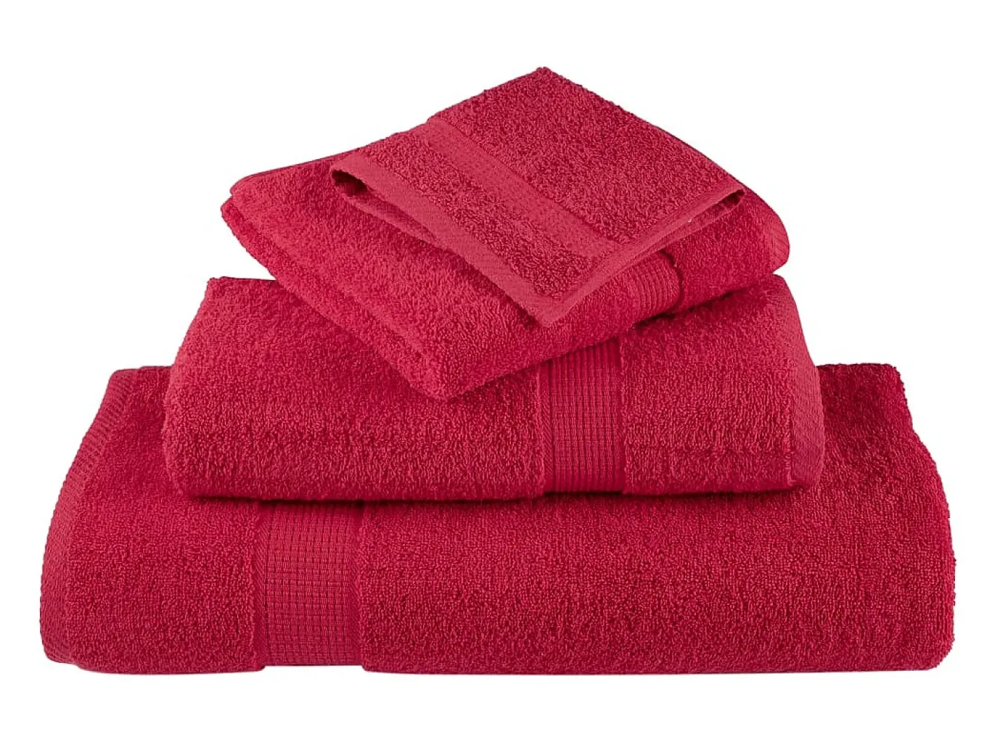 Toallas de baño 10 uds 100% algodón verde 100x150 cm 600 gsm ES909844 Rojo Sale