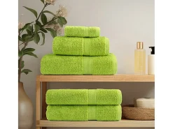 Discount Toallas de baño 4 uds 100% algodón 100x150 cm 600 gsm ES575680 Verde
