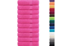 Toallas de baño 10 uds 100% algodón verde 100x150 cm 600 gsm ES374187 Rosa New