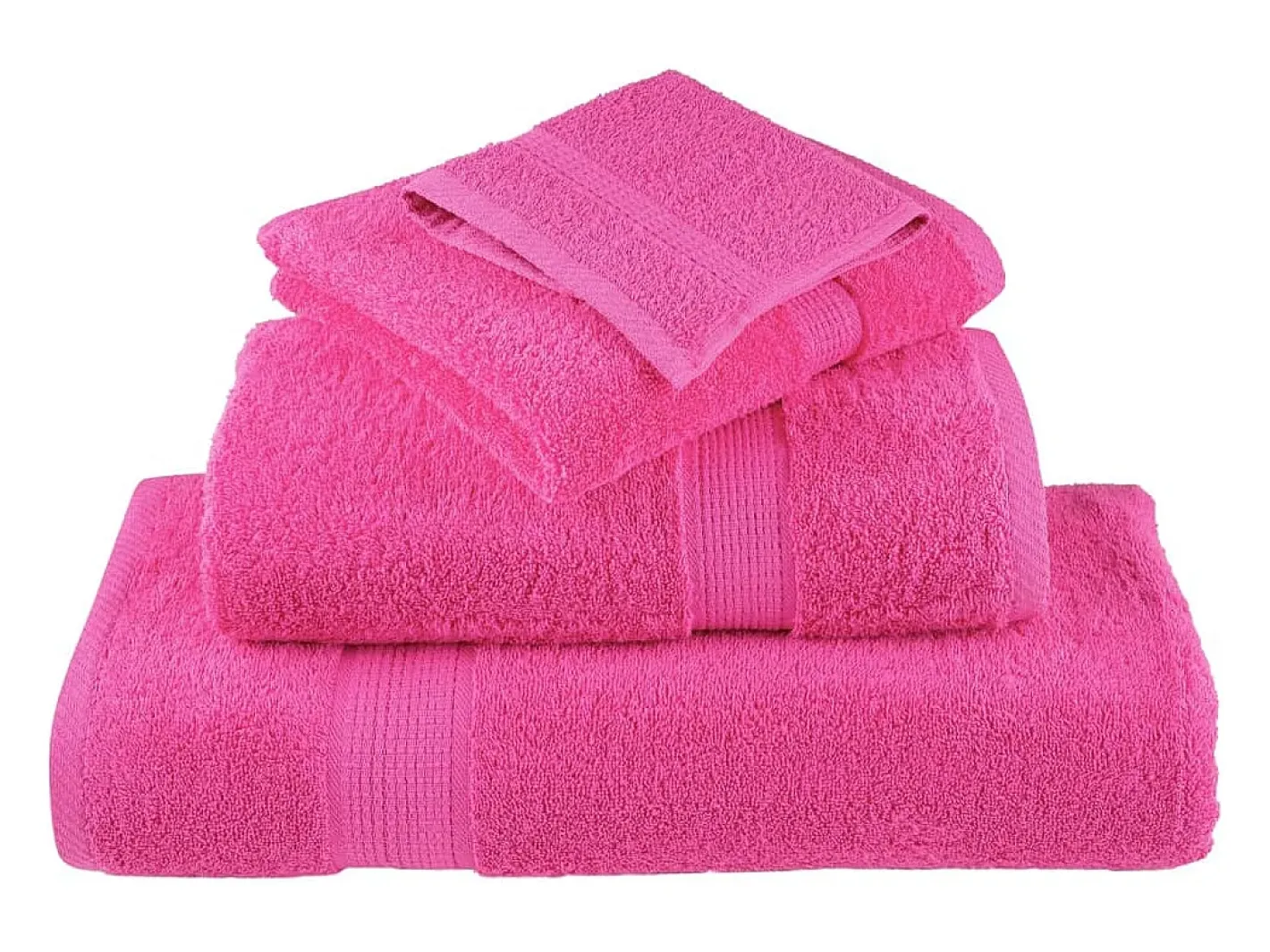 Toallas de baño 10 uds 100% algodón verde 100x150 cm 600 gsm ES374187 Rosa New