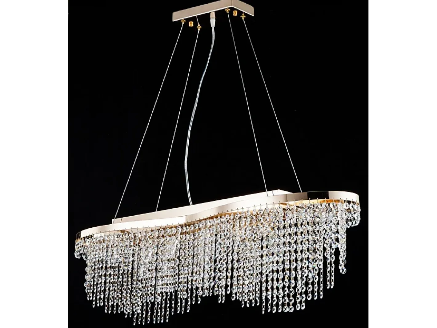Maytoni Lámpara Suspendida-Toils Lámpara Colgante de Techo Oro y Cristal, 7 Luces, E14 Dorado