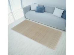 Garden Furniture Alfombra De Salón-Tone Kristine Alfombras rectangulares de bambú natural 4 unidades 120x180 cm Beige