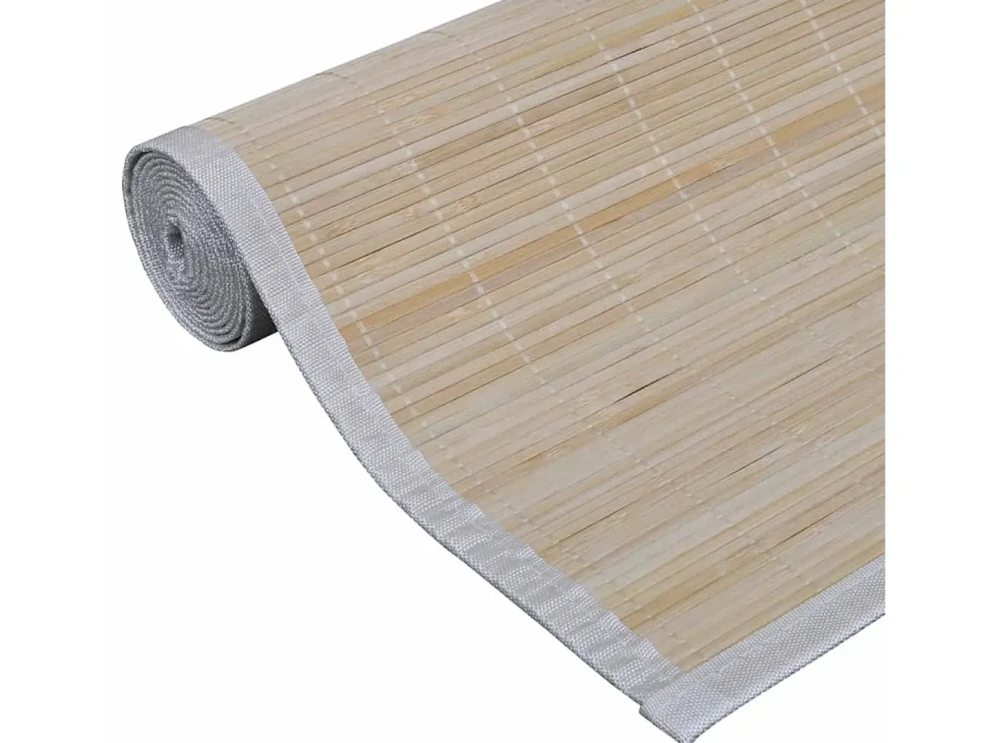 Best Garden Furniture Tone Kristine Alfombras rectangulares de bambú natural 2 unidades 120x180 cm Beige