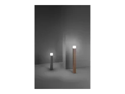 Discount Torre - Bolardo de jardín con 1 bombilla E27 máx. 20 W IP54, aluminio pintado, bolardo para exterior, color antracita, altura 90 cm - Perenz Gris