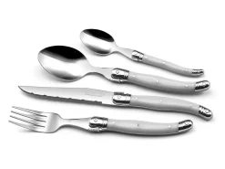 Sale Lou Laguiole Tradition Crema - Cubertería de 24 piezas Marfil