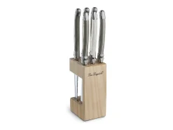 Lou Laguiole Tradition Gris Oscuro - Bloque 6 cuchillos carne Multicolor Sale