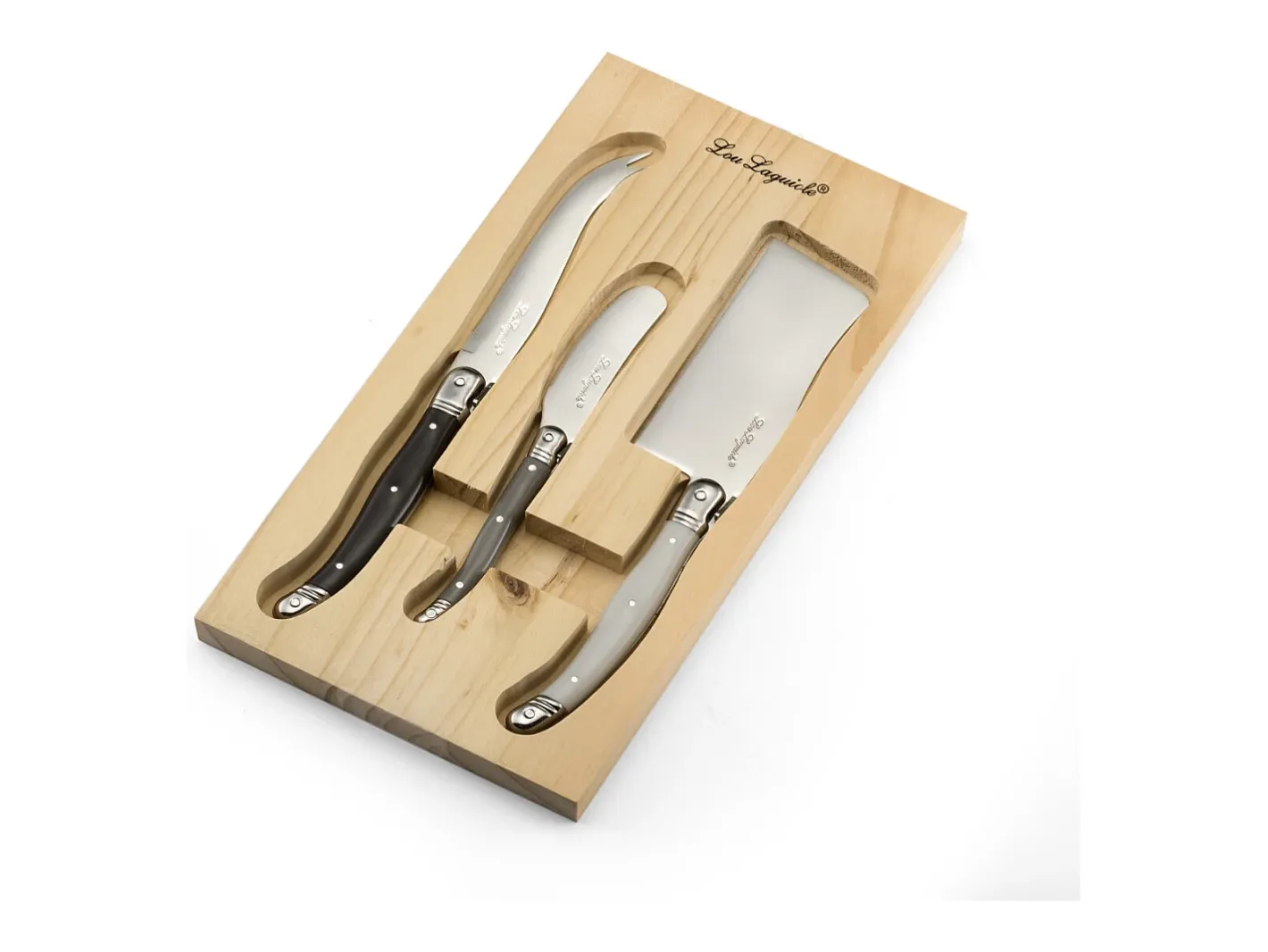 Lou Laguiole Tradition - Juego de 3 cubiertos para queso Multicolor Discount