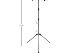 7H SEVENON Trípode Telescópico con 2x20W Proyectores LED de Exterior Orientable Aluminio 4000K 7hSevenOn Outdoor Gris