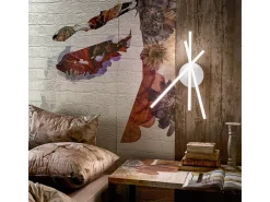 Tullia Plafón LED moderno 30W 1700lm luz cálida 3000K, aluminio satinado, IP20, diseño creativo con líneas cruzadas Blanco