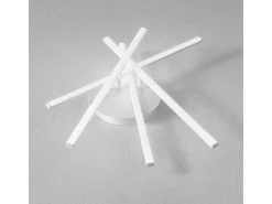 Aplique Para Pared-Tullia Plafón LED moderno 40W 2200lm luz cálida 3000K, diseño estrella, aluminio satinado, IP20, LED integrado Blanco