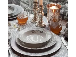 Vajilla-Vajilla 18 Piezas Frost Porcelana Gris
