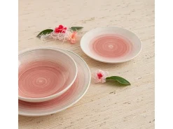Best Vajilla Velvet Quid 18 piezas 6 servicios cerámica Rosa