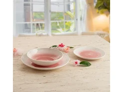 Best Vajilla Velvet Quid 18 piezas 6 servicios cerámica Rosa