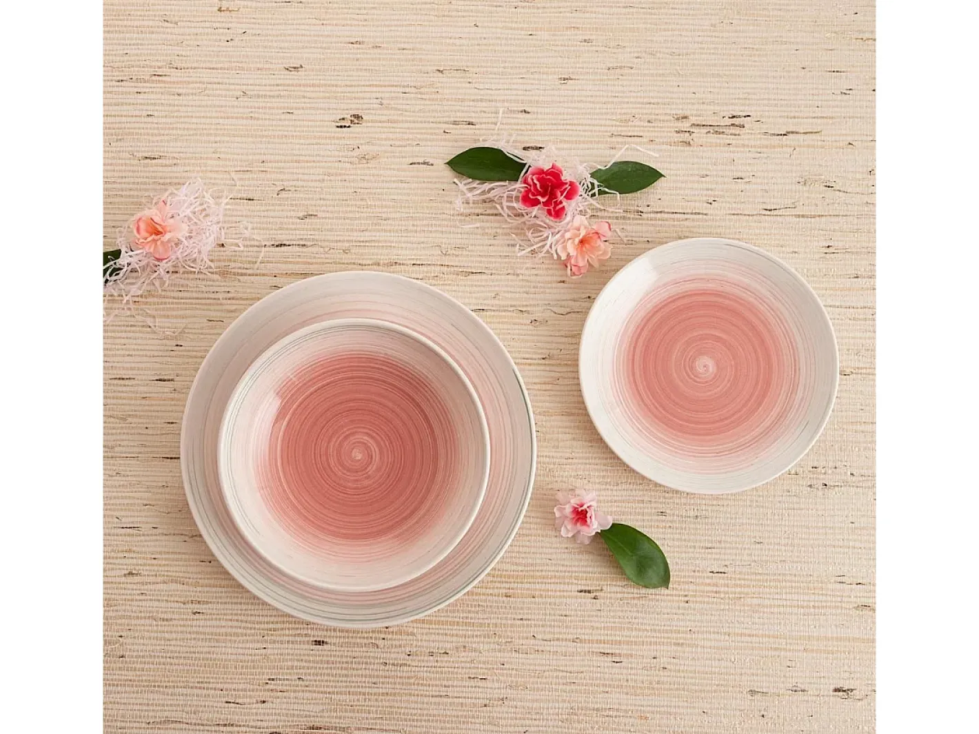 Best Vajilla Velvet Quid 18 piezas 6 servicios cerámica Rosa