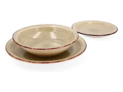 Clearance Vajilla Vita Natura Quid 18 piezas gres arena Marru00f3n