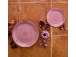 Vajilla-Vajilla Vita Peoni Quid 18 piezas gres Rosa