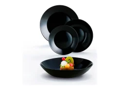 Vajilla Zelie Arcopal 12 piezas 4 servicios Negro