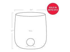 Vaso-Vaso Bilia Zafferano de vidrio borosilicato, juego de 6 piezas, color rosa Amarillo