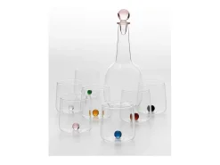 Vaso Bilia Zafferano de vidrio borosilicato juego de 6 piezas Color ámbar Amarillo Outlet