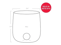 Best Vaso Bilia Zafferano de vidrio borosilicato juego de 6 piezas Color Negro