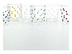 Best Vaso Zafferano para fiestas de 45 cl, , 6 piezas en vidrio Multicolor