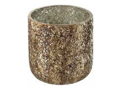 J-Line Vela perfumada de 60 horas en tarro de vidrio de 14x14x15 cm Bronce Discount